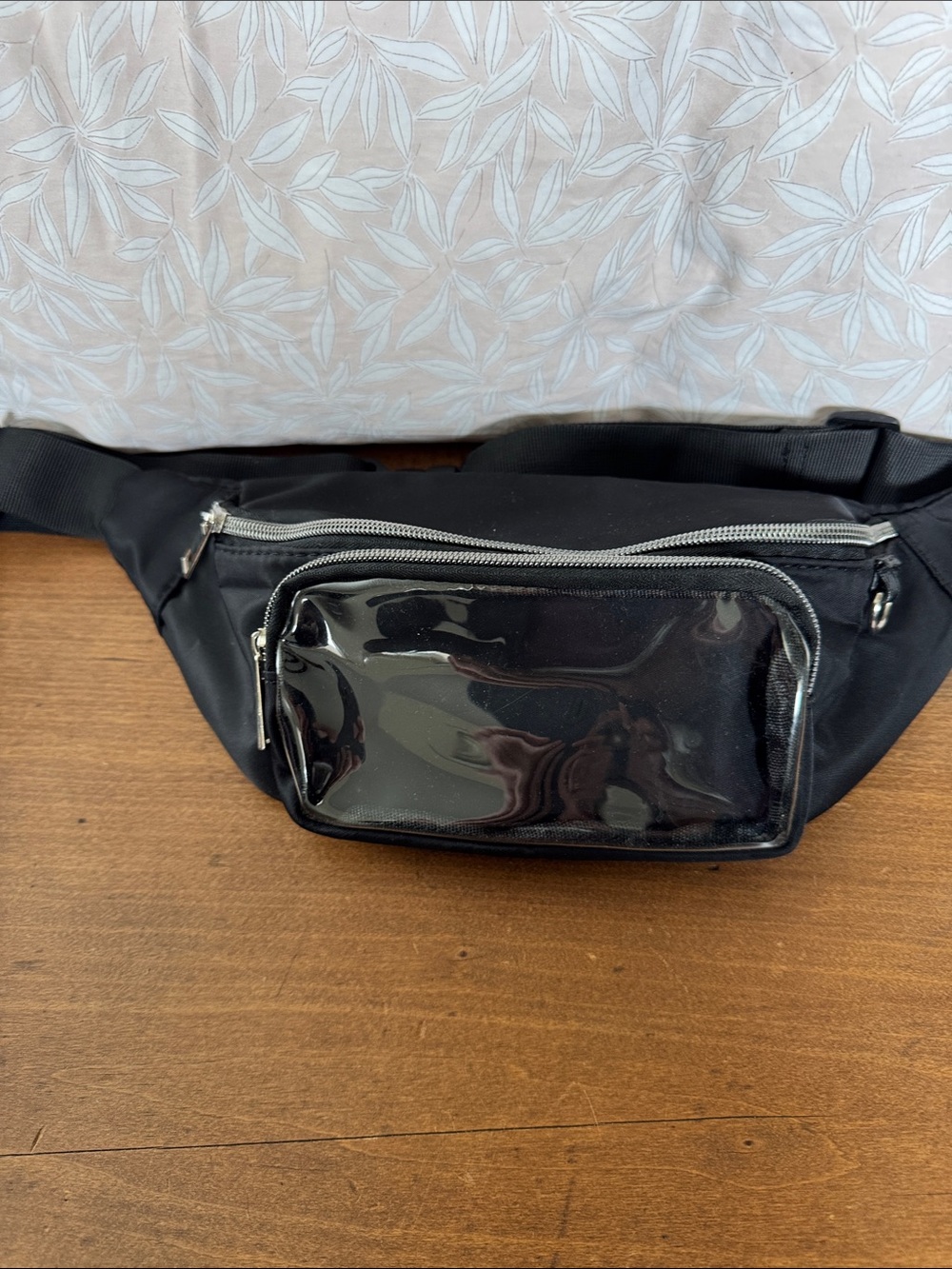 Black Men or Women Clear-Front Waist Pack / Fanny Pack